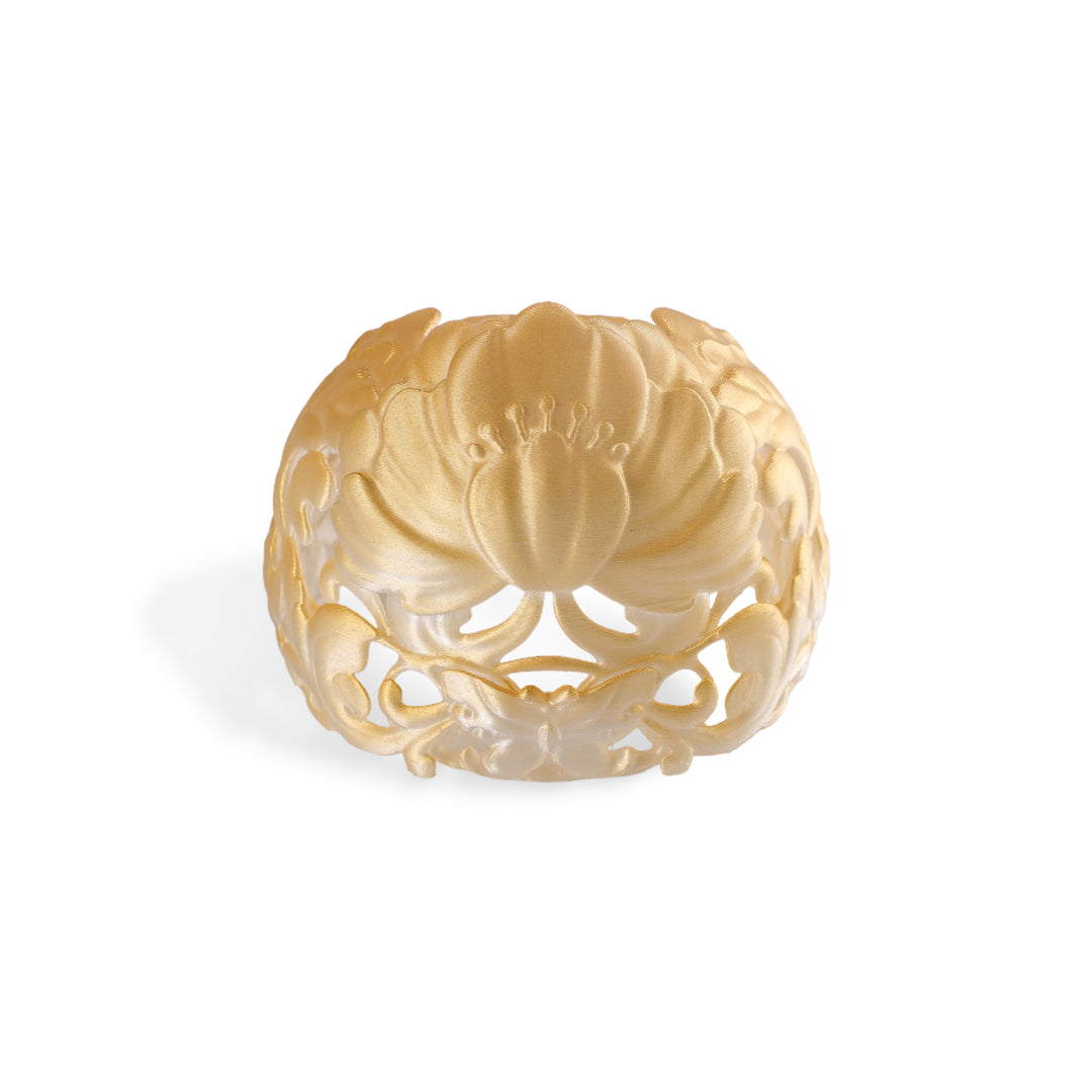 National Beauty Gradient Gold Hair Crown 3D Printed