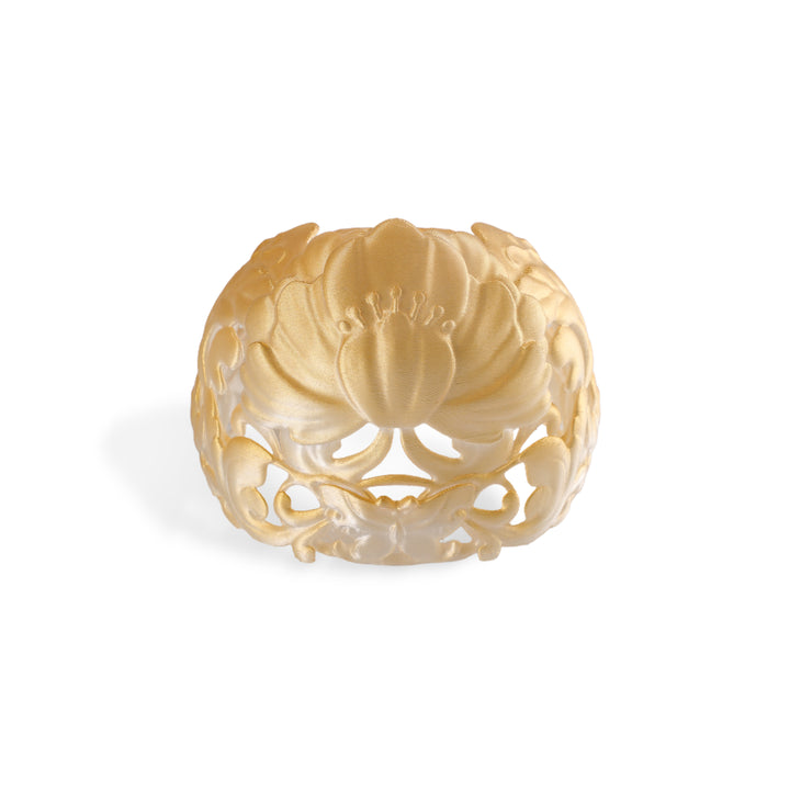 National Beauty Gradient Gold Hair Crown 3D Printed